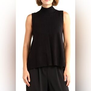 French Connection Black Sleeveless Sweater-Size XS- NWT
